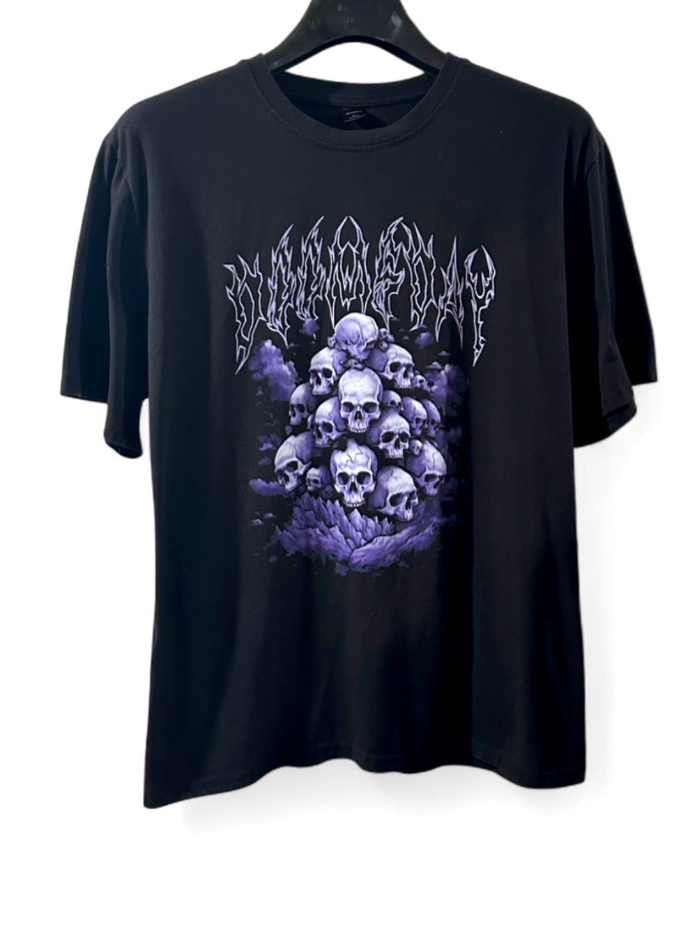 Purple Skulls ‘DOOMSDAY’ Short Sleeve Graphic T-shirt Size Large